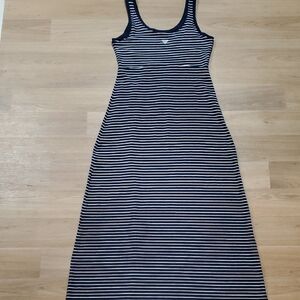 Striped Blue and White Maxi Dress